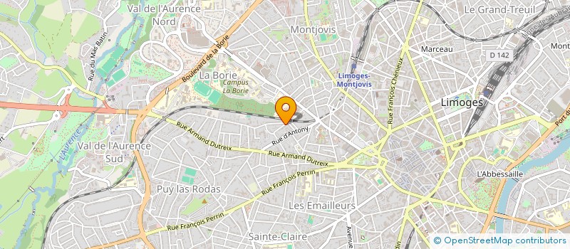 localisation de l'entreprise HESTIA SERVICE à LIMOGES