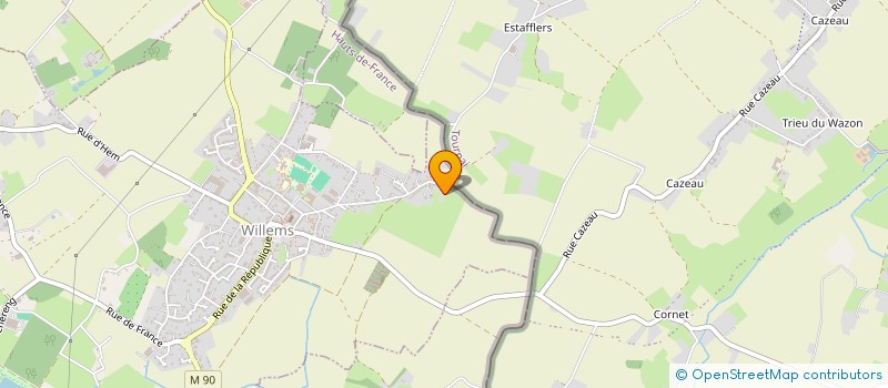 localisation de l'entreprise HESTIEO à WILLEMS