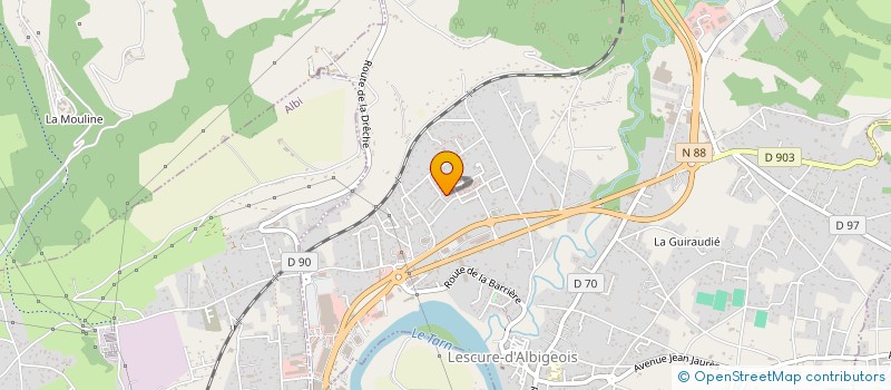 localisation de l'entreprise HESTION ADRY  LESCURE-D'ALBIGEOIS