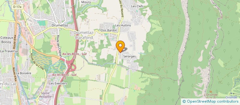 localisation de l'entreprise HETA-INVEST  DRUMETTAZ-CLARAFOND