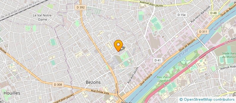 localisation de l'entreprise HETIER PLOMBERIE CHAUFFAGE à BEZONS