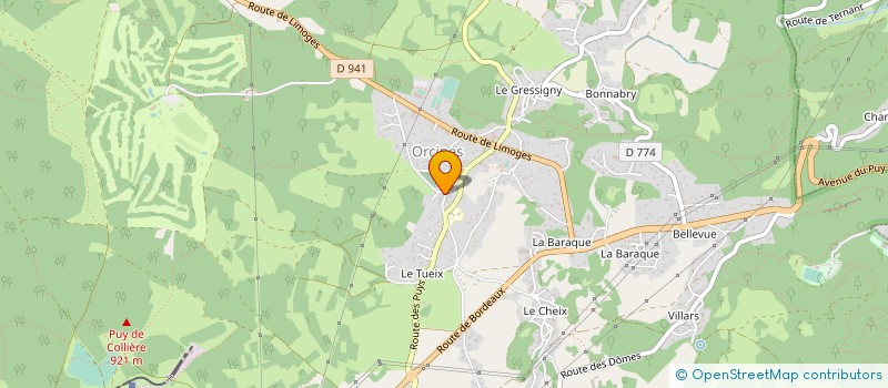 localisation de l'entreprise HETRES TORTILLARDS D'AUVERGNE à ORCINES