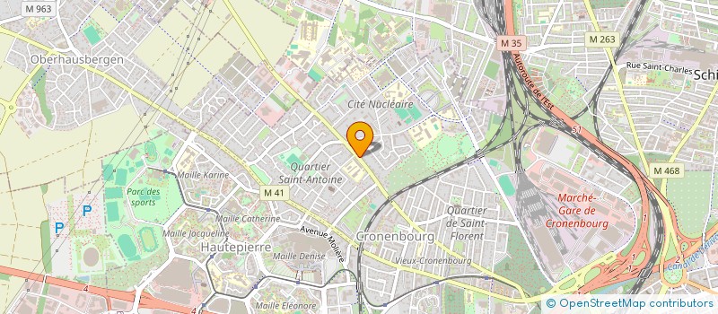 localisation de l'entreprise HEUBER ET COMPAGNIE à STRASBOURG