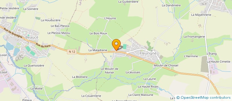 localisation de l'entreprise HEUDRE METALLERIE  LA CHAPELLE-FLEURIGNE