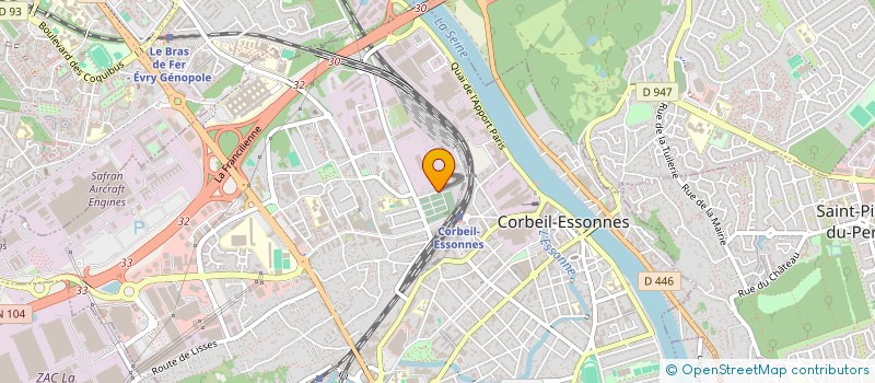 localisation de l'entreprise HEUREUSE AMICALE DES PERSONNELS PENITENTIAIRES DU SERVICE D'INSERTION DE L'ESSONNE  CORBEIL-ESSONNES