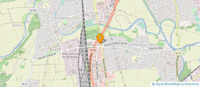 localisation de l'entreprise HEUREUX BEBES à MUNDOLSHEIM