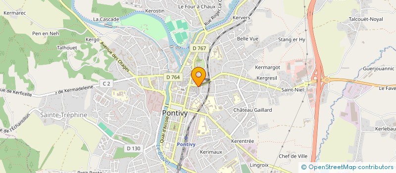 localisation de l'entreprise HEURTEBIS ASSURANCES à PONTIVY