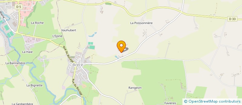 localisation de l'entreprise HEUVELINNE SAS  BRECE