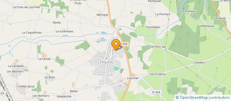 localisation de l'entreprise HEUZE  FEGREAC