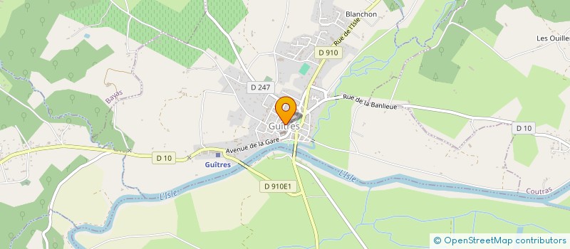 localisation de l'entreprise HEVAL BATIMENT  GUITRES