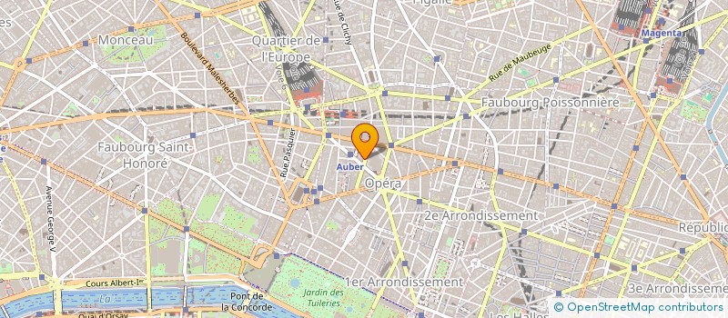 localisation de l'entreprise HEVEA 1  PARIS