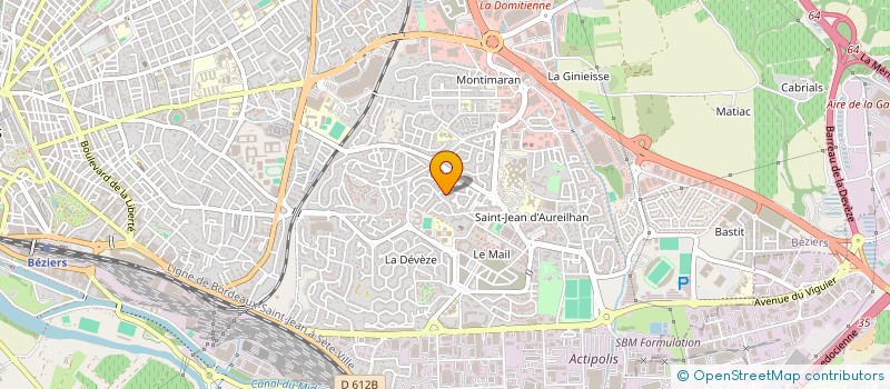 localisation de l'entreprise HEVIA  BEZIERS