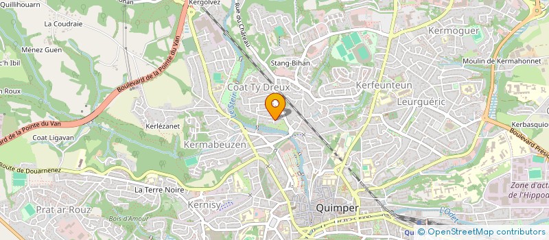 localisation de l'entreprise HEVIENPI  QUIMPER