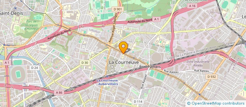 localisation de l'entreprise HEVINE à LA COURNEUVE