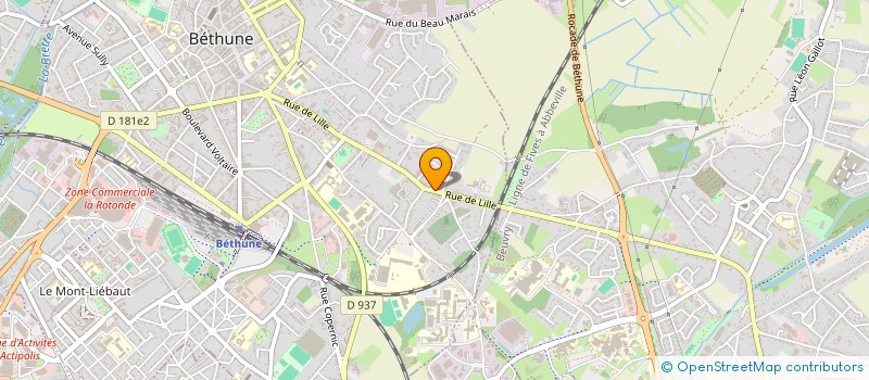 localisation de l'entreprise HEXA PROTECT à BETHUNE