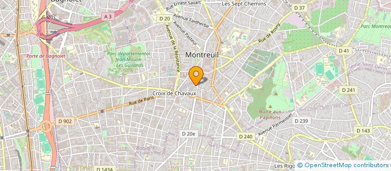 localisation de l'entreprise HEXA TRANSPORTS à MONTREUIL