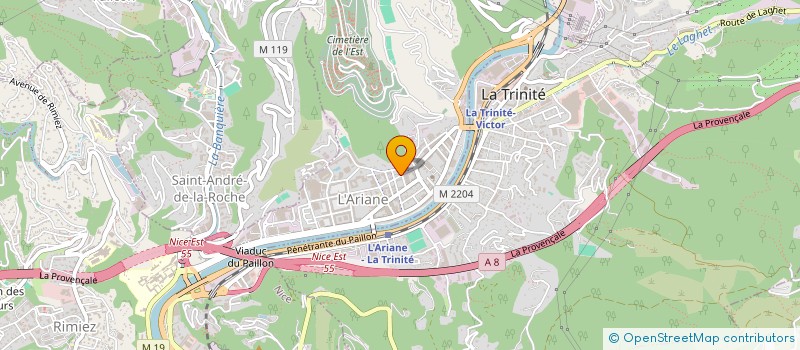 localisation de l'entreprise HEXACORP à NICE