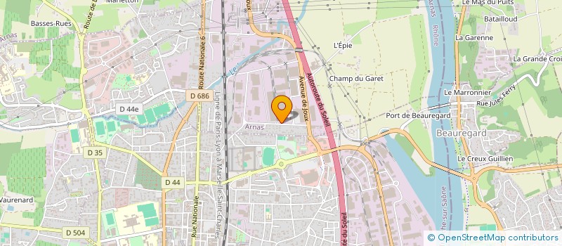 localisation de l'entreprise HEXADISTRI à ARNAS