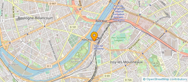 localisation de l'entreprise HEXADONE à ISSY-LES-MOULINEAUX