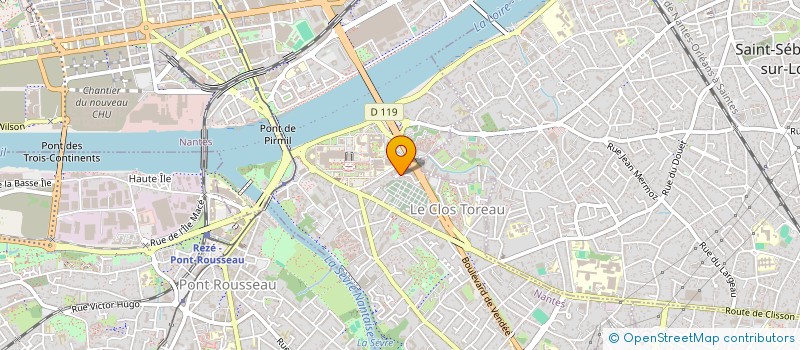 localisation de l'entreprise HEXAFOR à NANTES