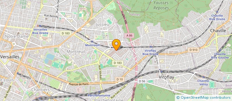localisation de l'entreprise HEXAGONE à VERSAILLES