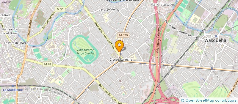 localisation de l'entreprise HEXAGONE à MARCQ-EN-BARŒUL