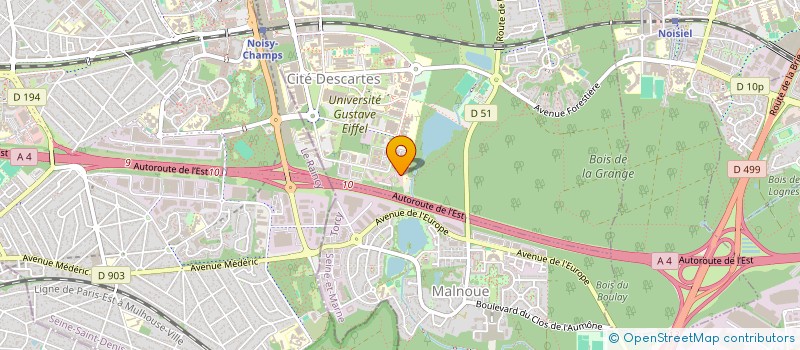 localisation de l'entreprise HEXAGONE à CHAMPS-SUR-MARNE