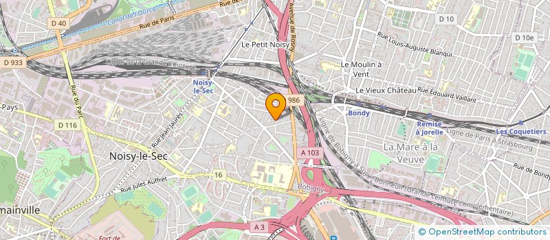 localisation de l'entreprise HEXAGONE à NOISY-LE-SEC