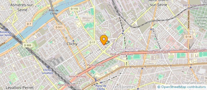 localisation de l'entreprise HEXAGONE à CLICHY