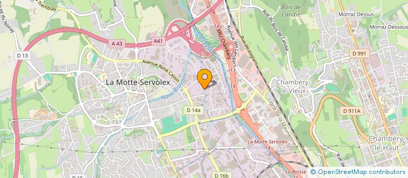 localisation de l'entreprise HEXAGONE à LA MOTTE-SERVOLEX