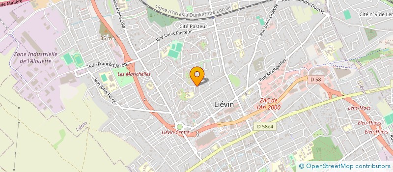 localisation de l'entreprise HEXAGONE à LIEVIN