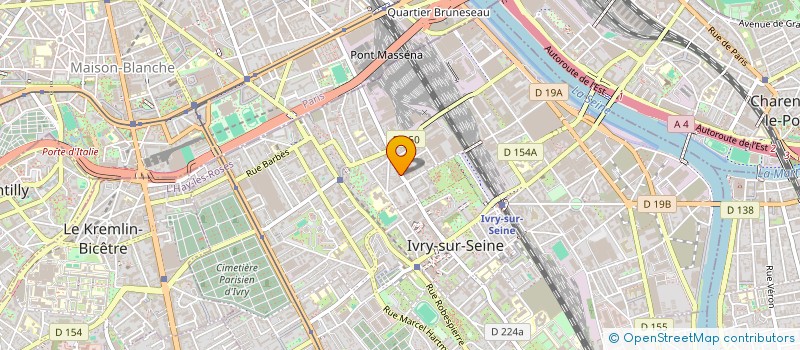 localisation de l'entreprise HEXAGONE à IVRY-SUR-SEINE