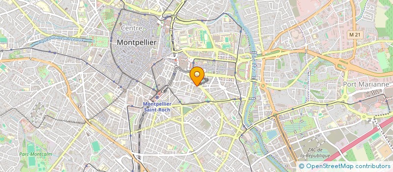 localisation de l'entreprise HEXAGONE à MONTPELLIER