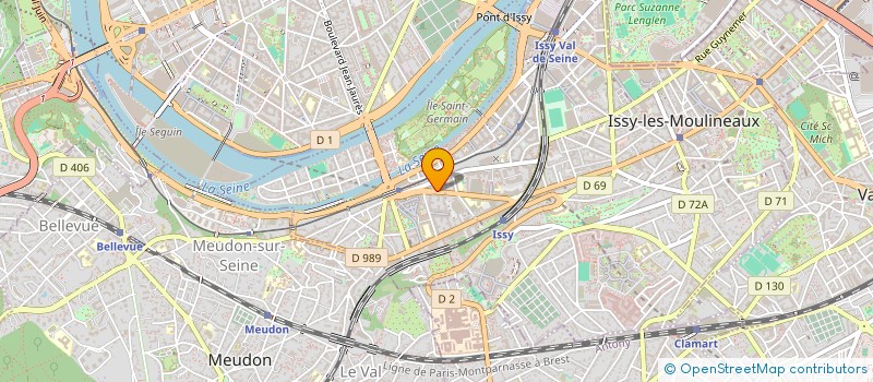 localisation de l'entreprise HEXAGONE à ISSY-LES-MOULINEAUX