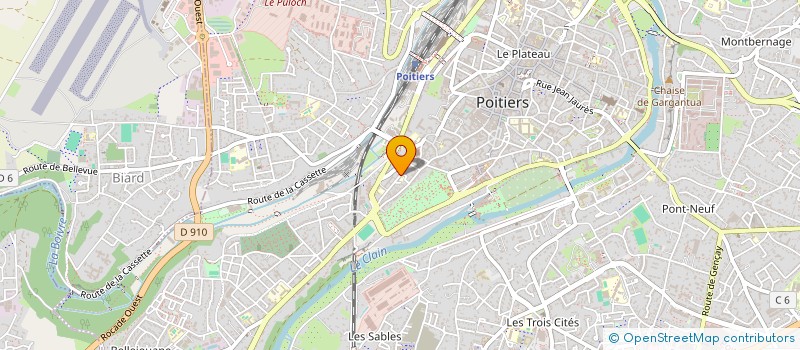 localisation de l'entreprise HEXAGONE  POITIERS