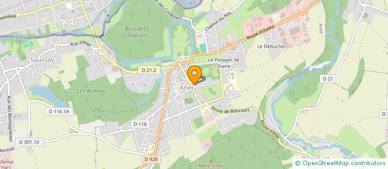 localisation de l'entreprise HEXAGONE à ANET