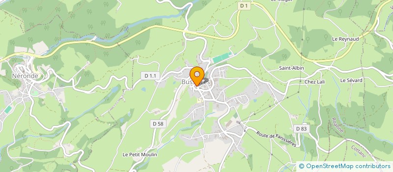 localisation de l'entreprise HEXAGONE ENGAGEMENT RESSOURCES à BUSSIERES