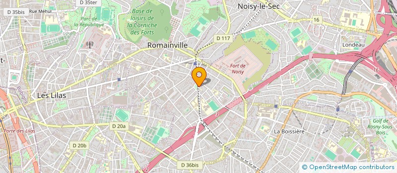 localisation de l'entreprise HEXAGONE EXPRESS à ROMAINVILLE