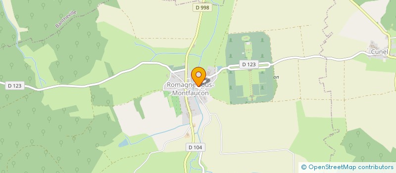 localisation de l'entreprise HEXAGONE PATRIMOINE à ROMAGNE-SOUS-MONTFAUCON