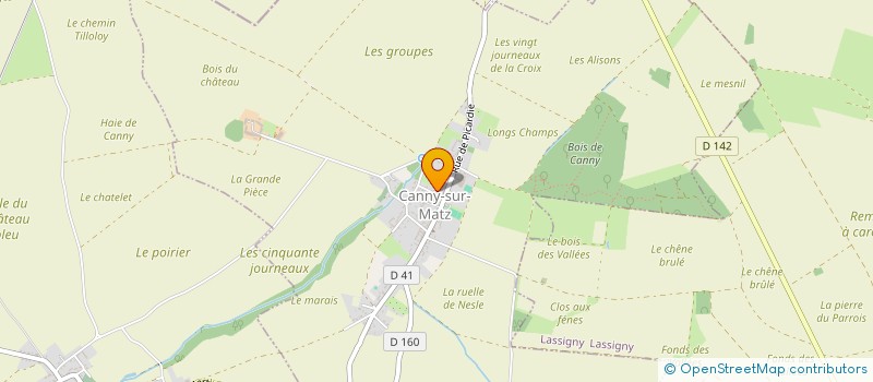 localisation de l'entreprise HEXAGONE RECORDZ  CANNY-SUR-MATZ