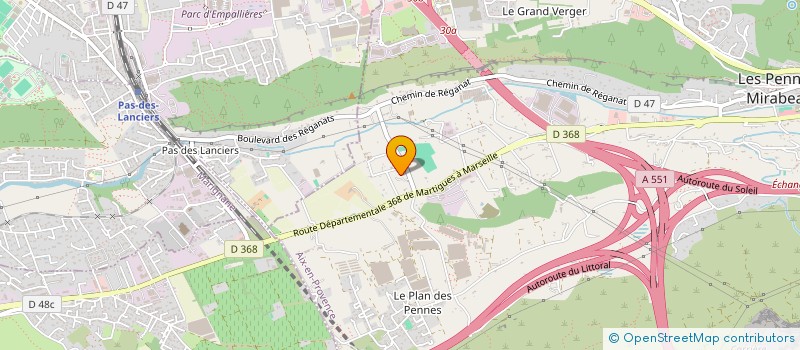 localisation de l'entreprise HEXAGONE TP  CHATEAUNEUF-LES-MARTIGUES