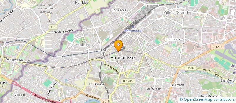 localisation de l'entreprise HEXAGONE TRADING à ANNEMASSE