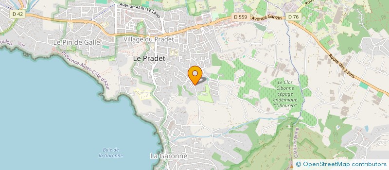 localisation de l'entreprise HEXAGONE TRANSPORTS  LE PRADET