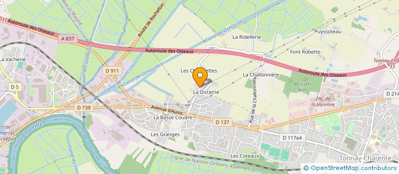 localisation de l'entreprise HEXAMOB  TONNAY-CHARENTE