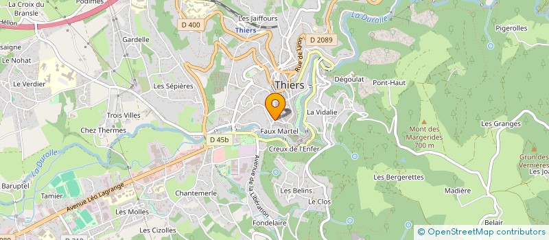 localisation de l'entreprise HEXAPRESENCE  THIERS