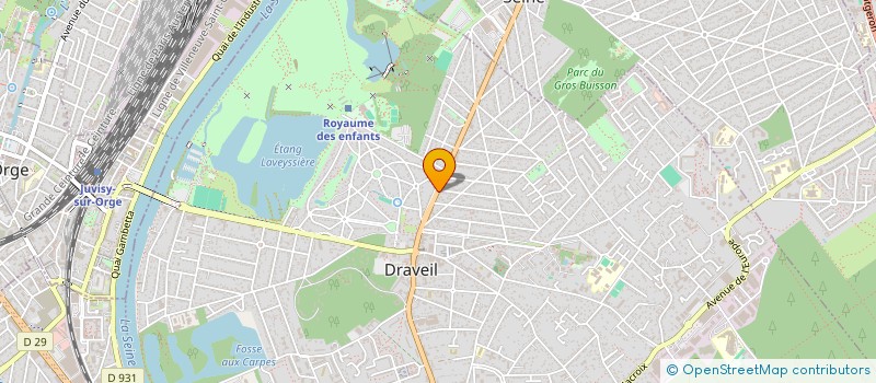 localisation de l'entreprise HEXAVINS à DRAVEIL