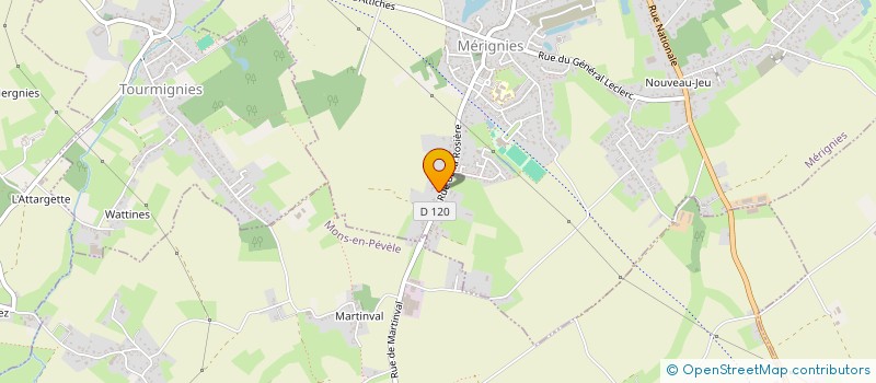 localisation de l'entreprise HEXIT  MERIGNIES