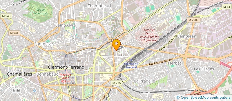 localisation de l'entreprise HEYRAUD PUBLICITE à CLERMONT-FERRAND