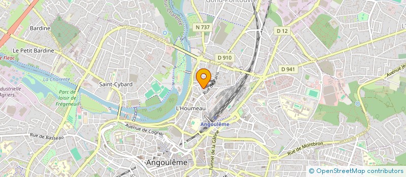 localisation de l'entreprise HEZARD PLAQUISTERIE à ANGOULEME