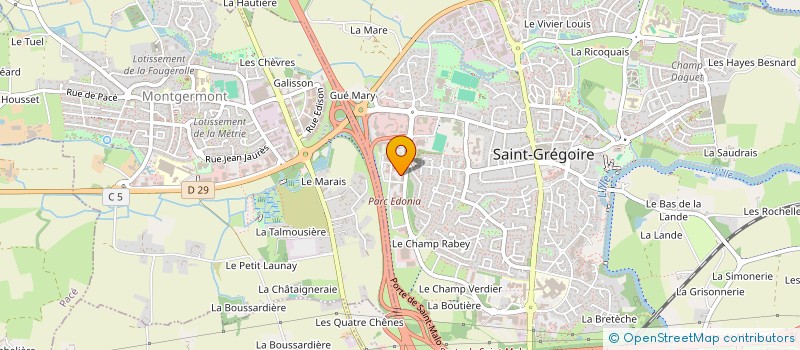 localisation de l'entreprise HEZOUG à SAINT-GREGOIRE